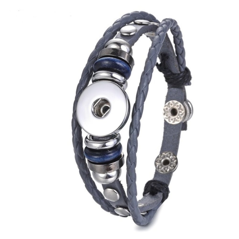 Gray Snap Bracelet for Snap Jewelry